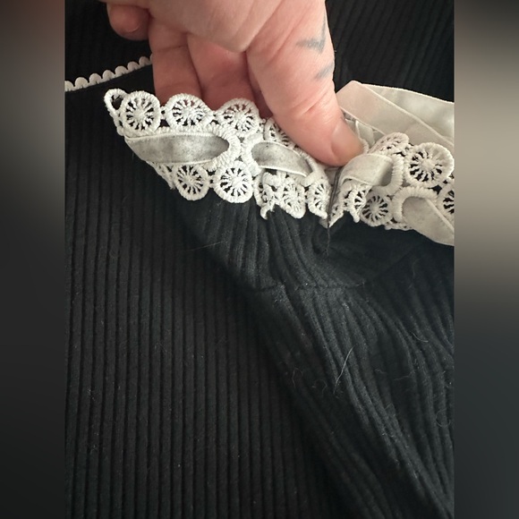 Dolls Kill Current Mood My Addams Gurl babydoll dress 3X wednesday lace trim EUC - Picture 10 of 11